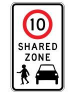 Shared Zone Sign