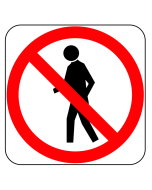 No Pedestrian Sign