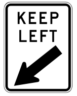 Keep Left Sign